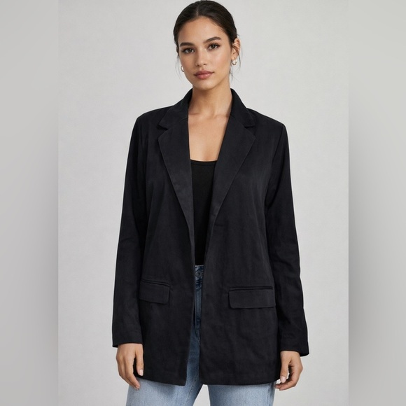 Abercrombie & Fitch Jackets & Blazers - Abercrombie Fitch Black Long Sleeve Open Front Blazer Jacket Womens Size L